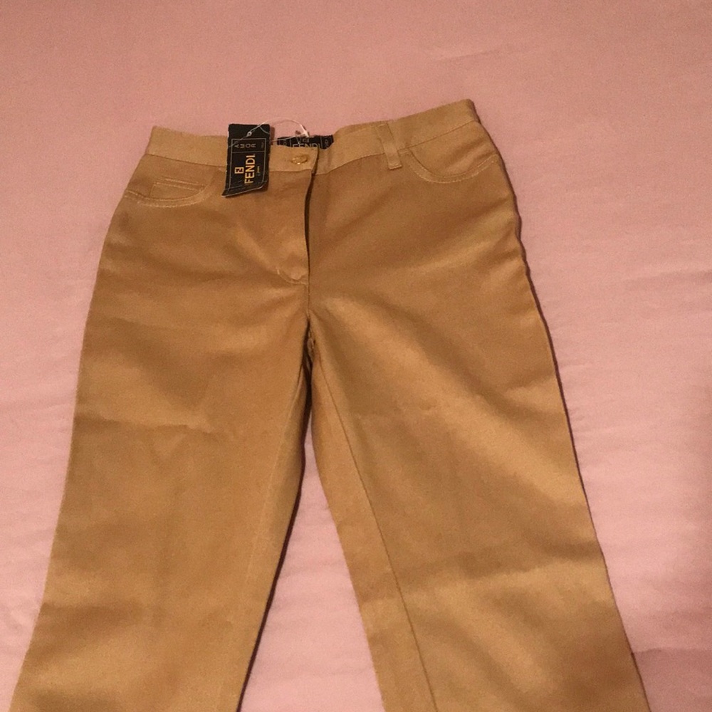 Fendi Gold pants NEW with tags! Brand name pants.